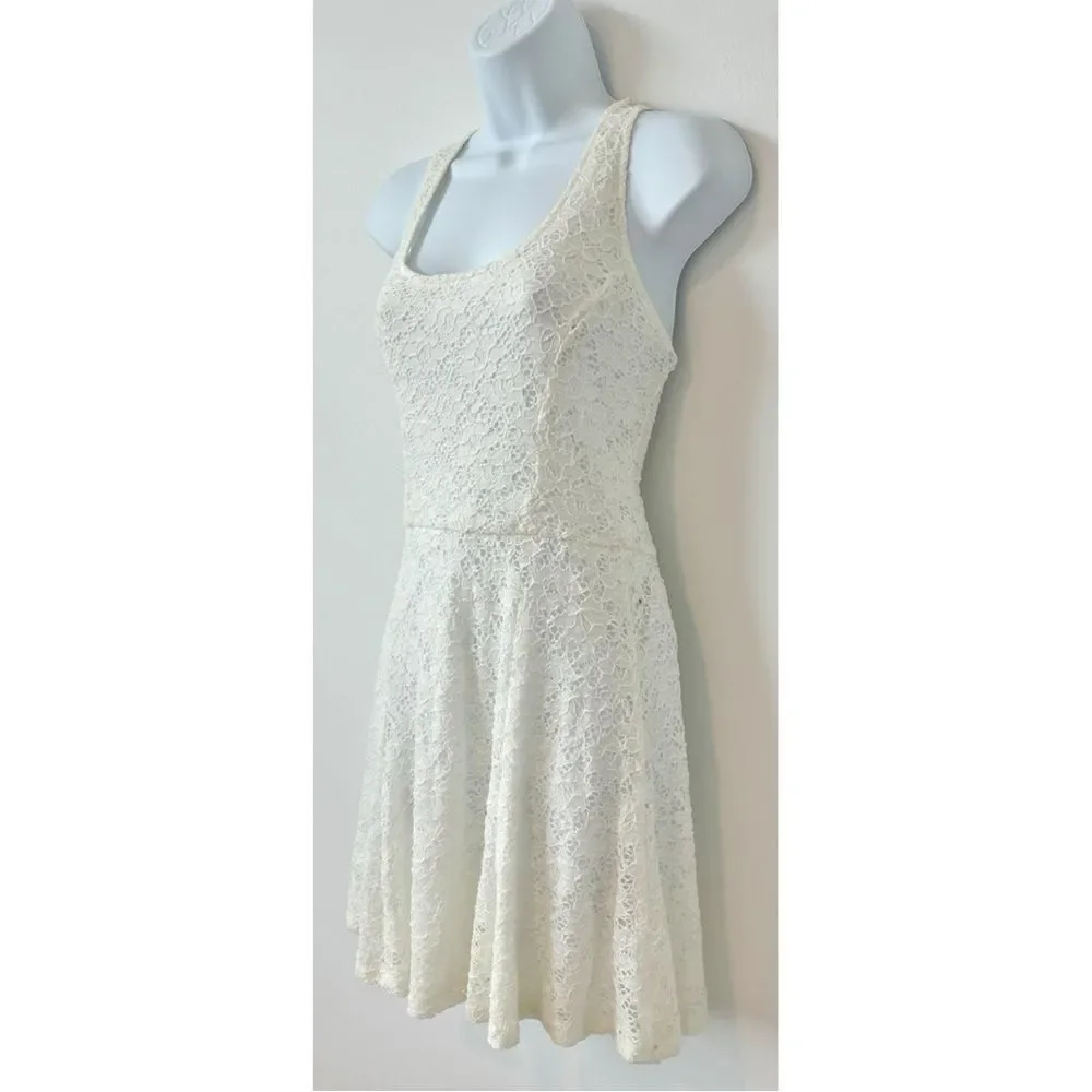 NWT Jessica Simpson Lace Lined Cloud Dancer Dress Womens Size Medium - Picture 3 of 12